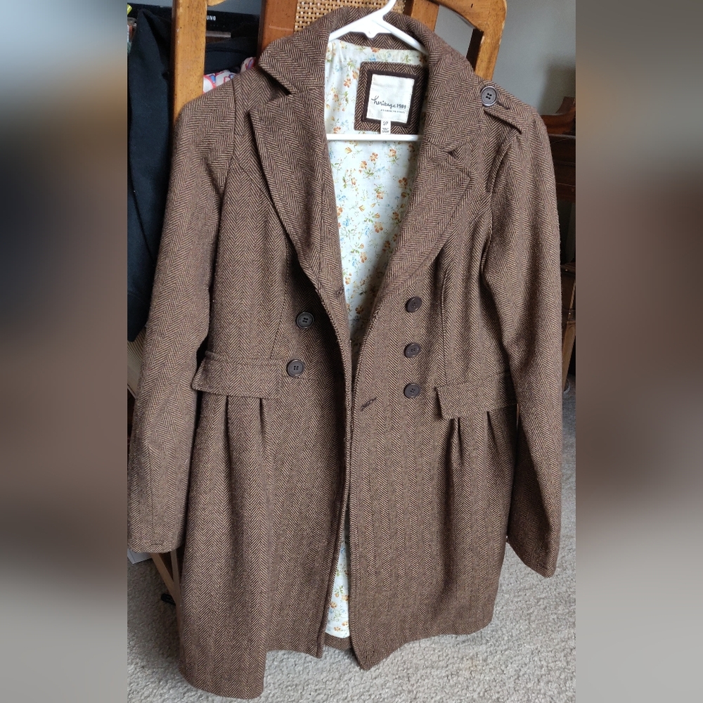 Brown Wool Blend Coat